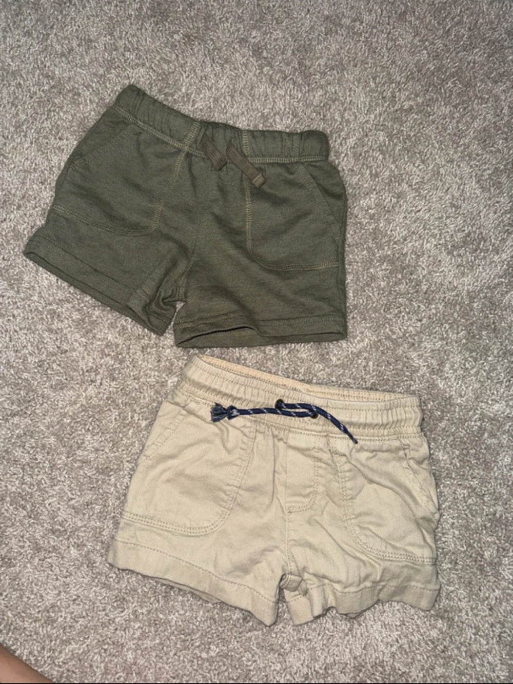 Carter’s Boys 2-Pack Shorts – Olive Green & Khaki – 2T